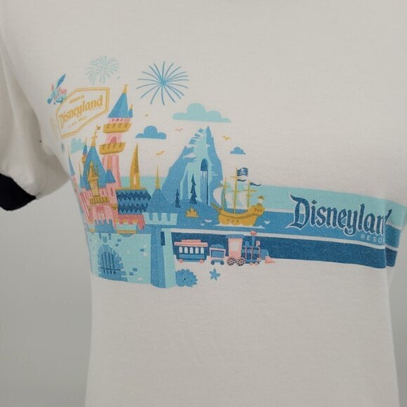 Disney Parks Mickey & Co. Retro Magic Kingdom Navy Ringer Tee - Picture 3 of 6